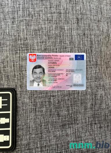 Polska karta ID 2023-obecnie fotowygląd szablon PSD